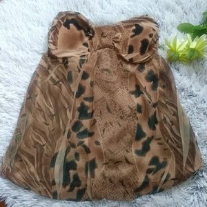 day-trip animal print halter top small